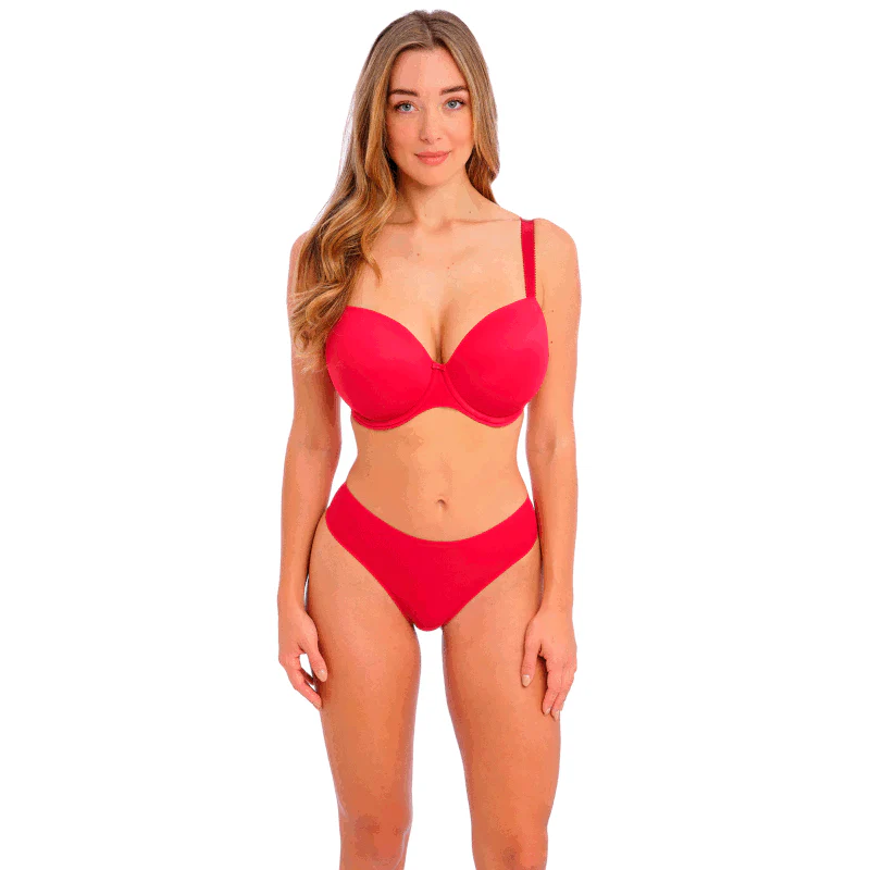 Smoothease Moulded T-Shirt Bra Red - Fantasie - Image 2