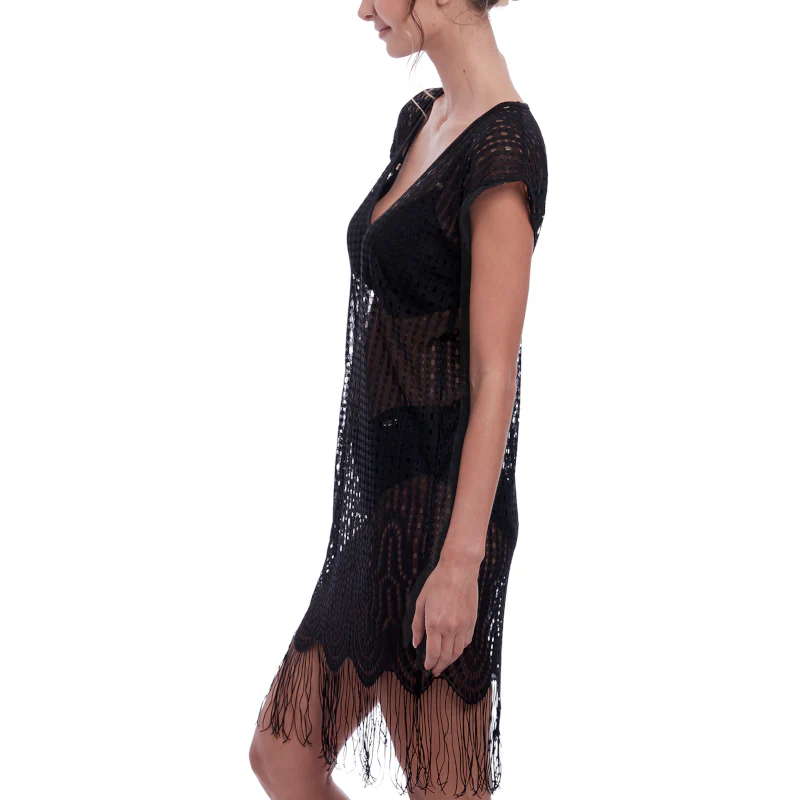Antheia Black Tunic Beach Cover-Up - Fantasie Swim - Image 3