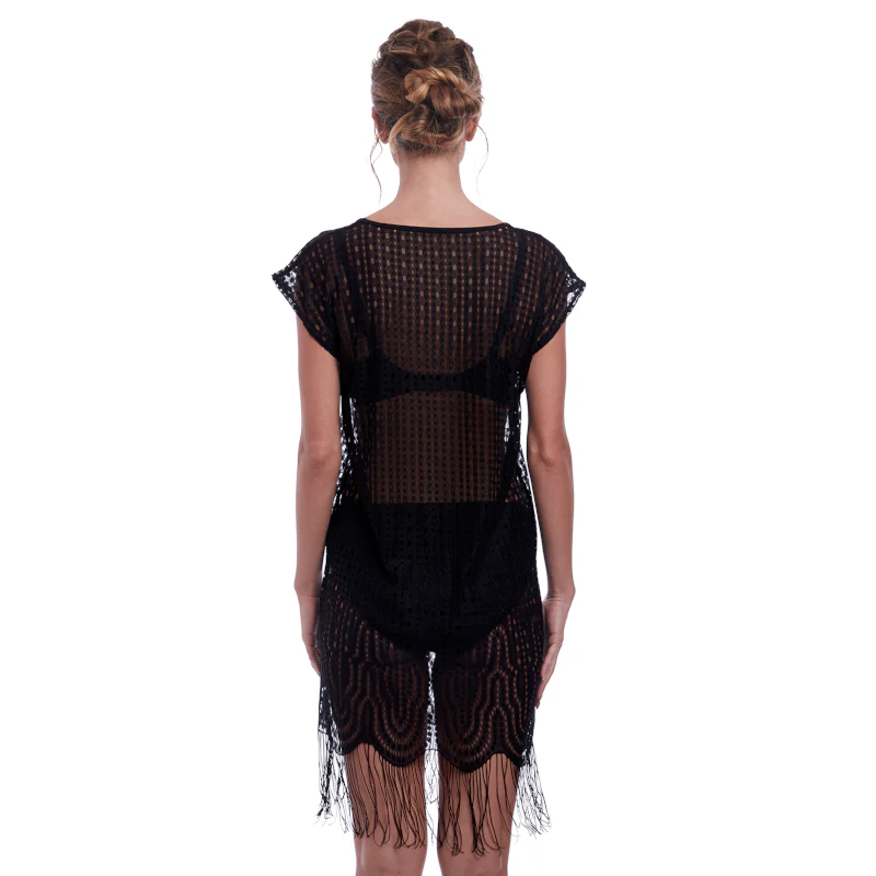 Antheia Black Tunic Beach Cover-Up - Fantasie Swim - Image 4