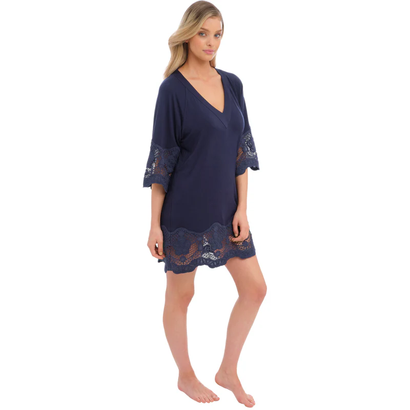 Dione Tunic Beach Cover-Up Ink Blue - Fantasie Swim - Image 3