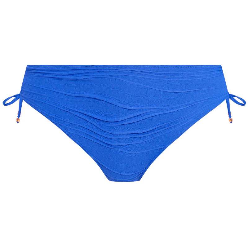 Beach Waves Adjustable Leg Bikini Short Blue - Fantasie Swim