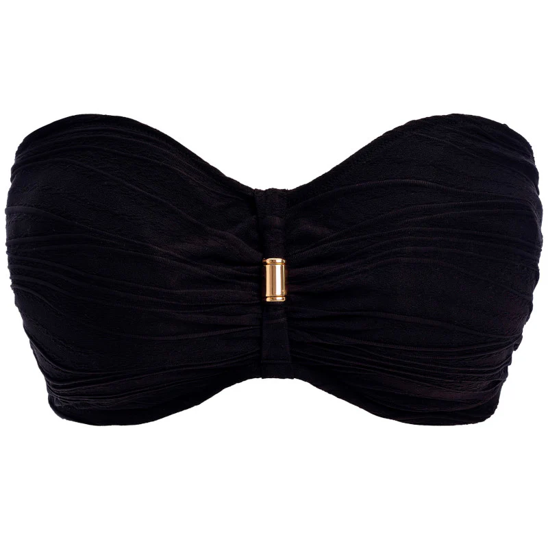Beach Waves Bandeau Bikini Top Black - Fantasie Swim