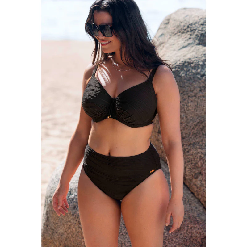 Beach Waves Full Cup Bikini Top Black - Fantasie Swim - Image 4