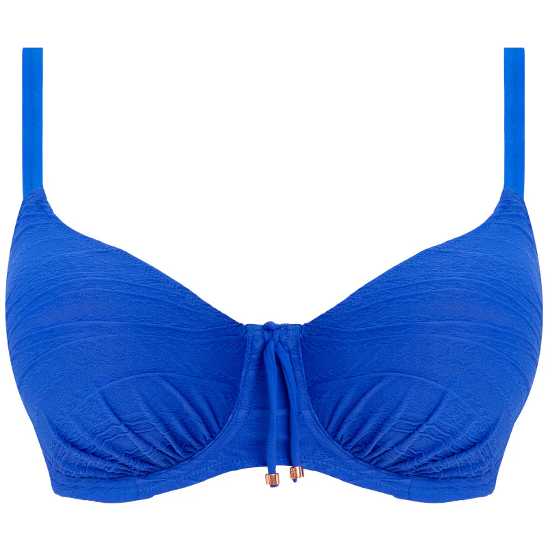 Beach Waves Full Cup Bikini Top Blue - Fantasie Swim
