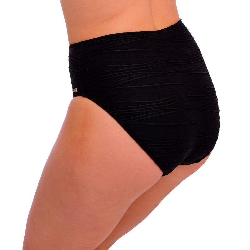 Beach Waves High Waist Bikini Brief Black - Fantasie Swim - Image 2