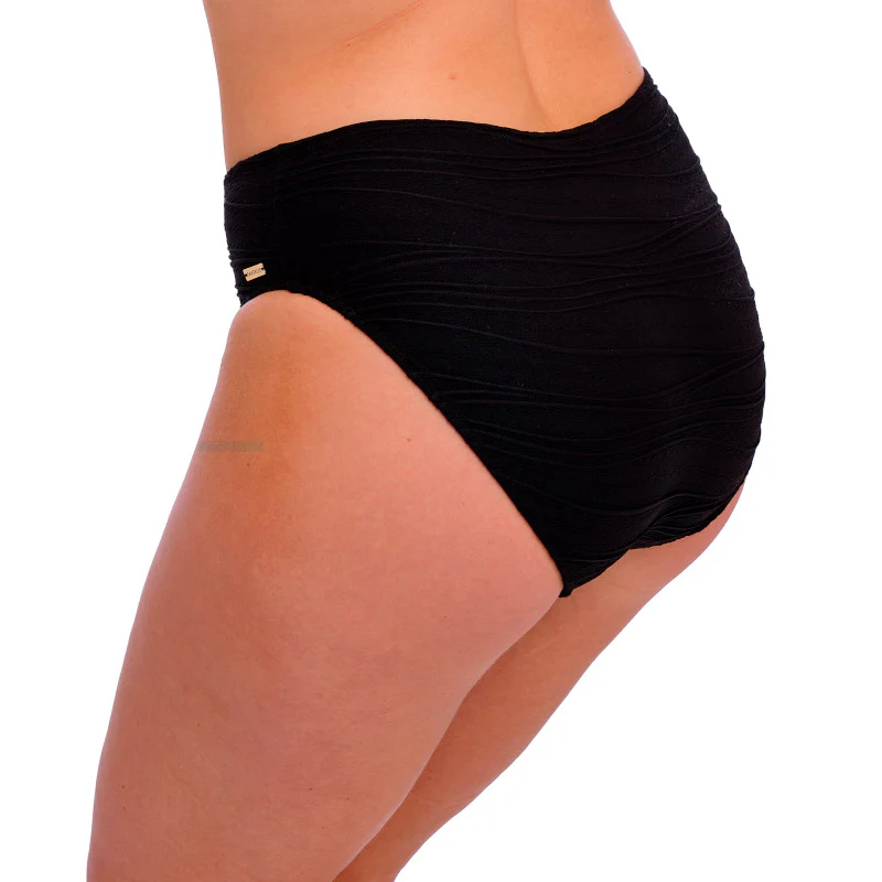 Beach Waves Mid Rise Bikini Brief Black - Fantasie Swim - Image 2