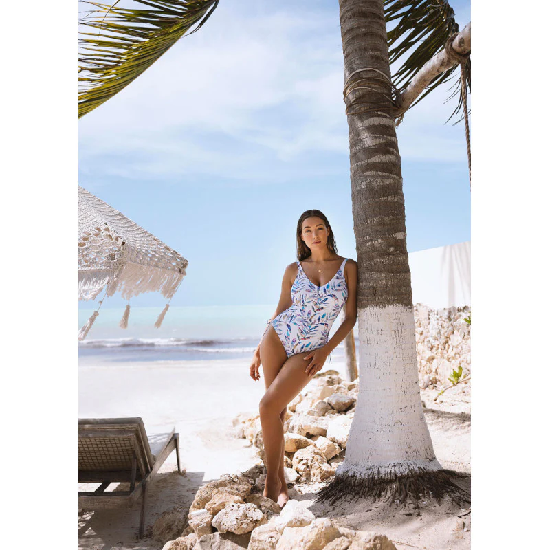 Calypso Harbour One Piece Swimsuit Adjustable Leg Leaf Print - Fantasie Swim - Image 5