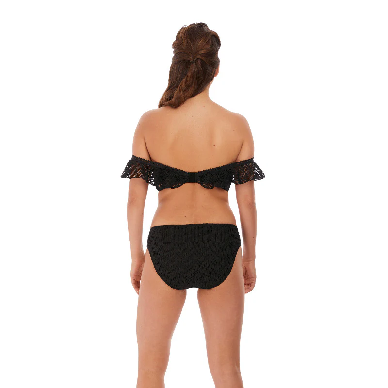 Marseille Black Bardot Bikini Top - Fantasie Swim - Image 3