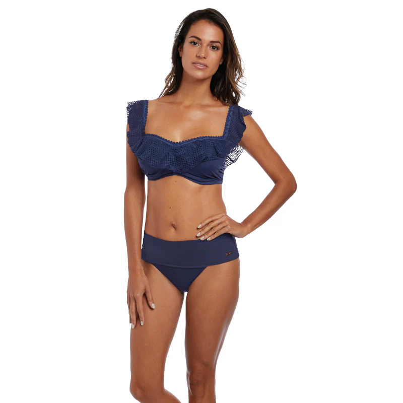 Marseille Twilight Blue Bardot Bikini Top - Fantasie Swim - Image 2