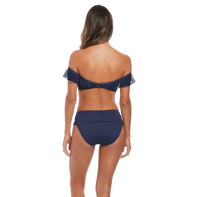 Marseille Twilight Blue Bardot Bikini Top - Fantasie Swim - Image 5