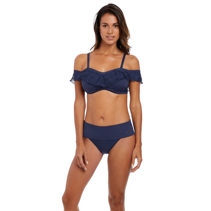 Marseille Twilight Blue Bardot Bikini Top - Fantasie Swim - Image 6