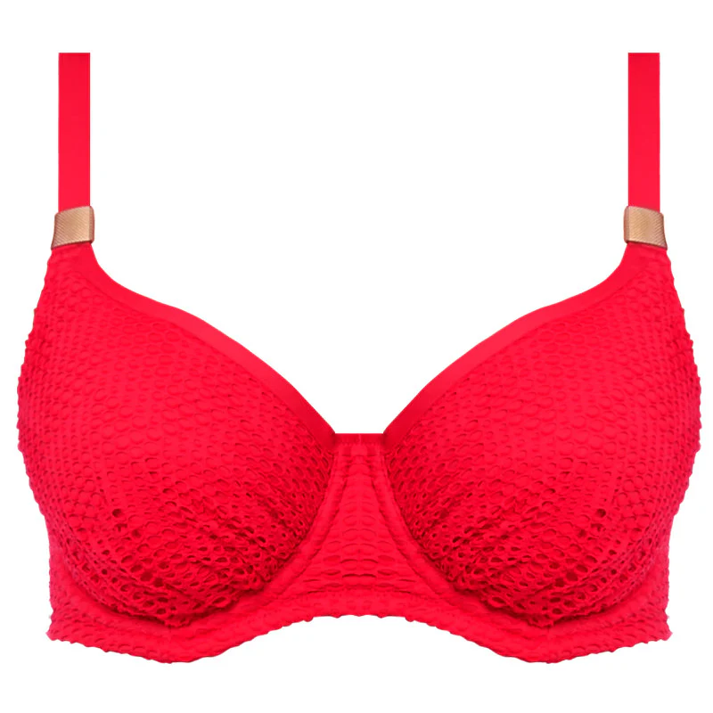 Marseille Sunset Red Full Cup Bikini Top - Fantasie Swim