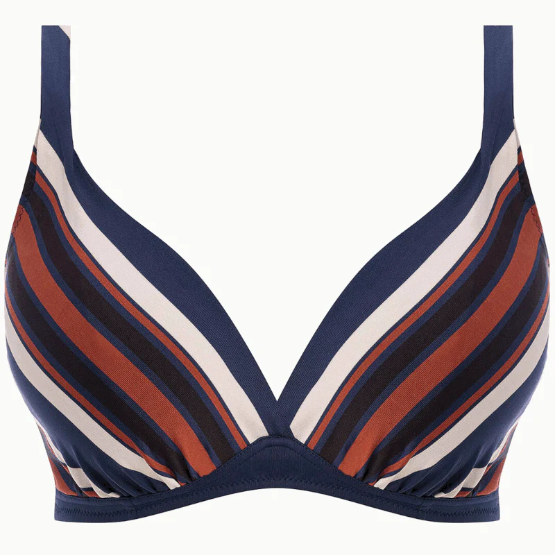 Ocean Cove Plunge Bikini Top Deep Sea Stripe - Fantasie Swim