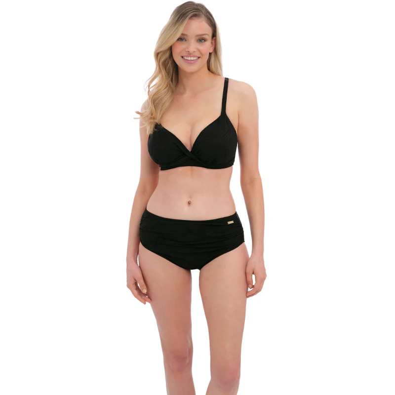 Ottawa Deep Gathered Bikini Brief Black - Fantasie Swim - Image 3