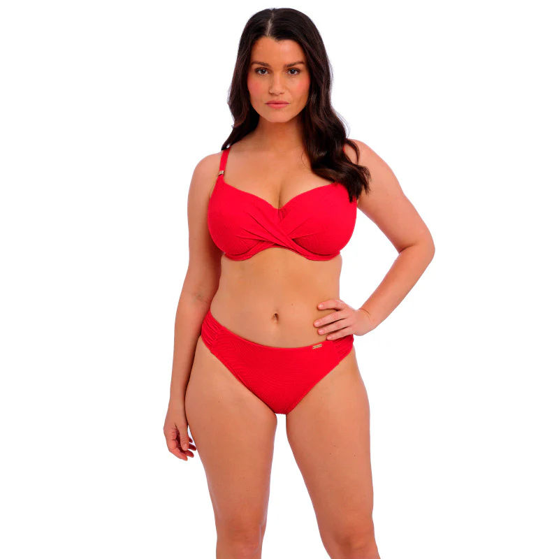 Ottawa Mid Rise Bikini Brief Red - Fantasie Swim - Image 3