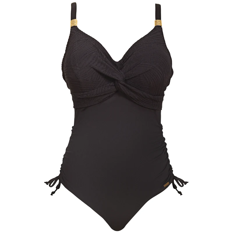 Ottawa One Piece Swimsuit Twist Front Black - Fantasie Swim