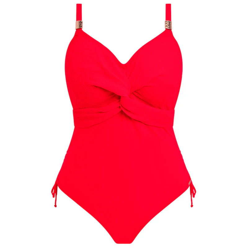 Ottawa One Piece Swimsuit Twist Front Red - Fantasie Swim