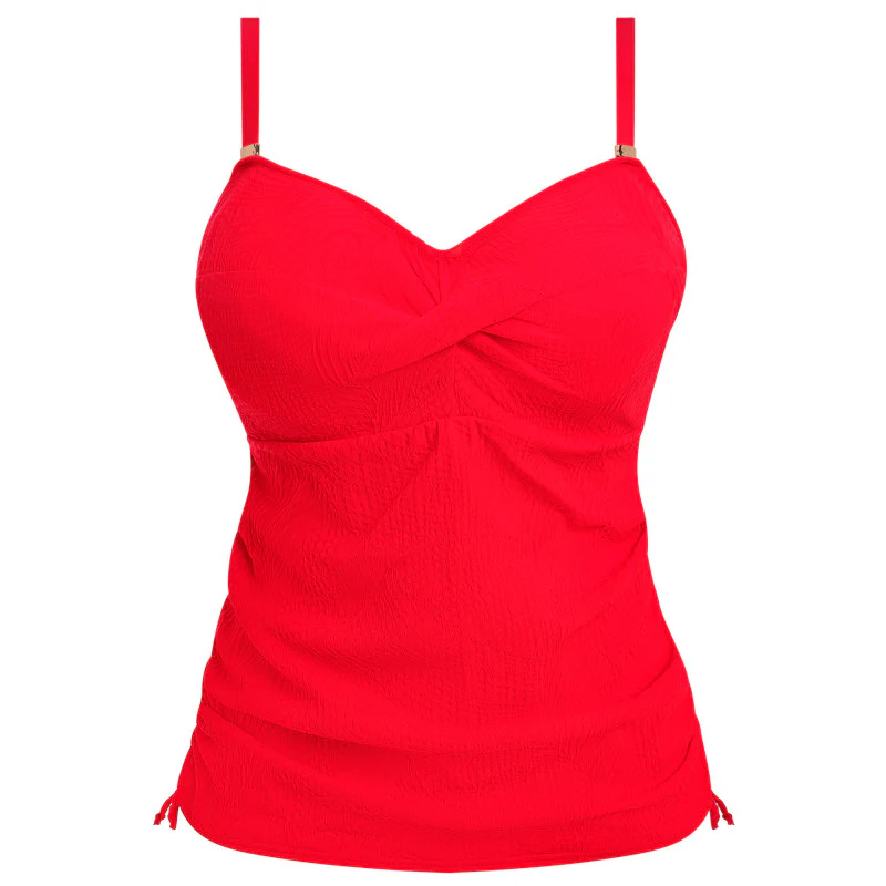 Ottawa Twist Front Tankini Top Red - Fantasie Swim
