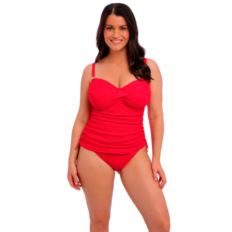 Ottawa Twist Front Tankini Top Red - Fantasie Swim - Image 2
