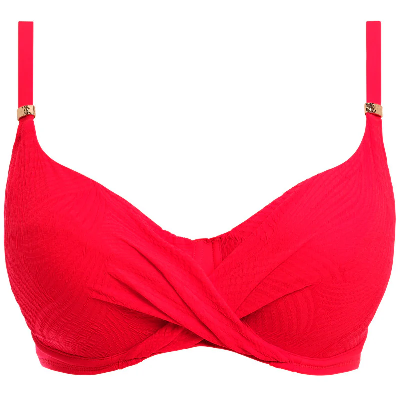Ottawa Wrap Front Full Cup Bikini Top Red - Fantasie Swim