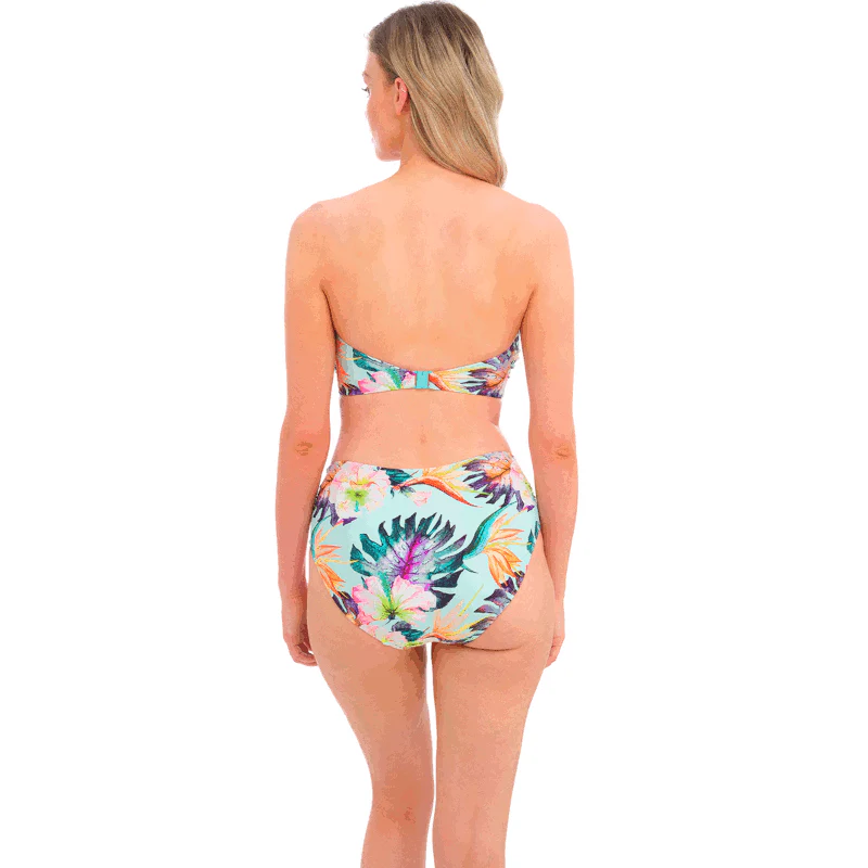 Paradiso Bandeau Bikini Top Soft Mint Floral Print - Fantasie Swim - Image 5
