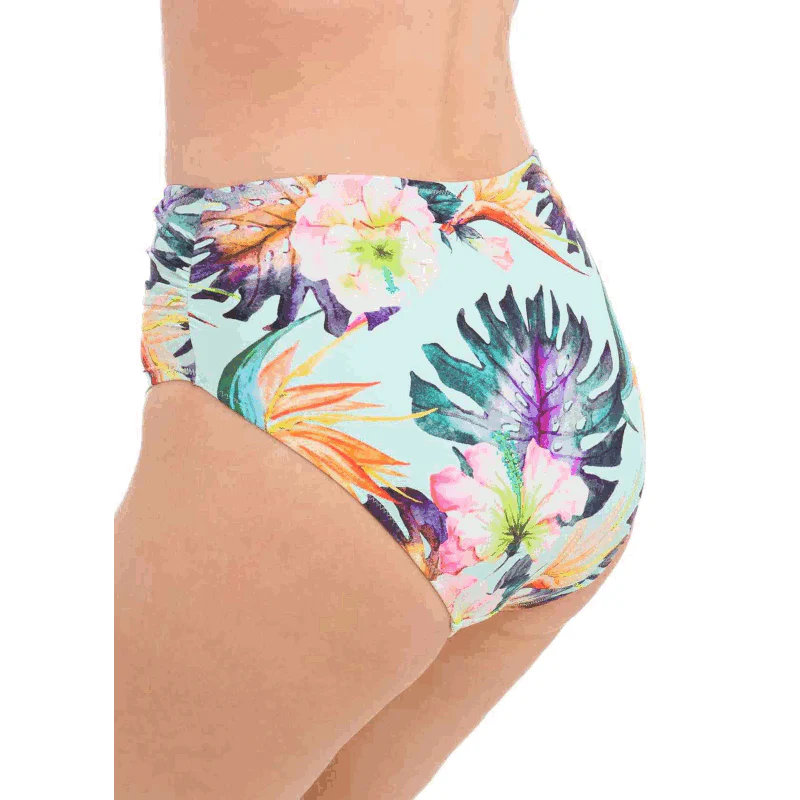 Paradiso Full Bikini Brief Soft Mint Floral Print - Fantasie Swim - Image 2