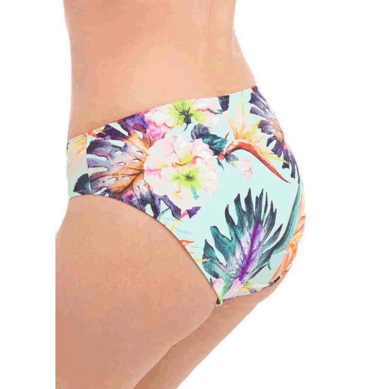 Paradiso Mid Rise Bikini Brief Soft Mint Floral Print - Fantasie Swim - Image 2