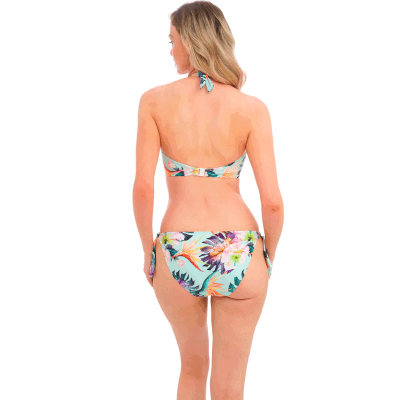 Paradiso Tie Side Bikini Brief Soft Mint Floral Print - Fantasie Swim - Image 4