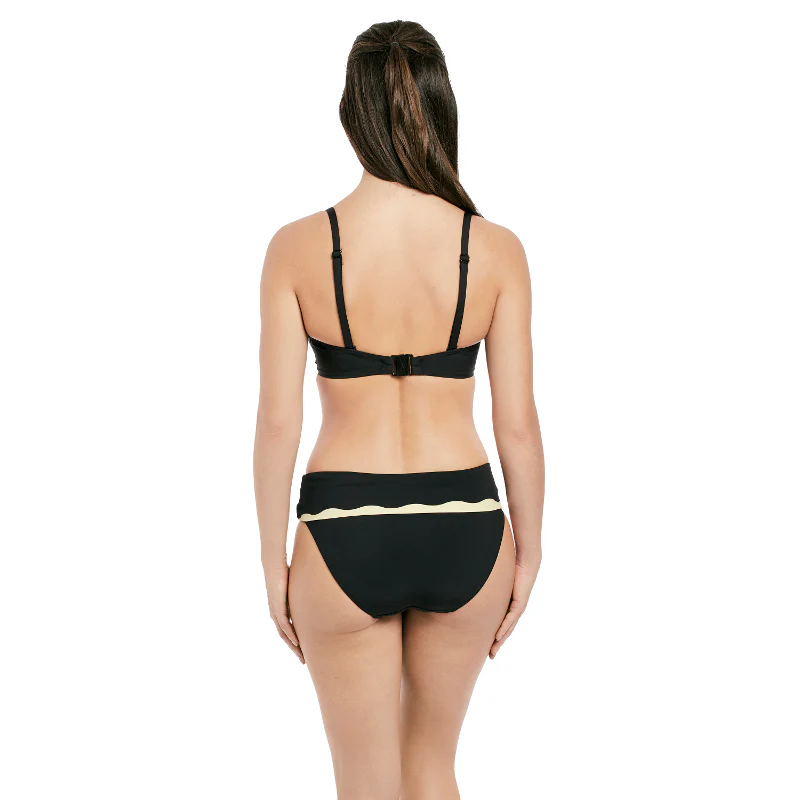 Sainte Maxime Black Cream Bandeau Multiway Bikini Top - Fantasie Swim - Image 3