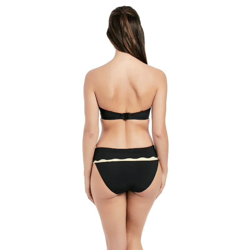 Sainte Maxime Black Cream Bandeau Multiway Bikini Top - Fantasie Swim - Image 7