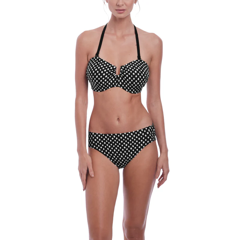 Santa Monica Bandeau Multiway Bikini Top Black White - Fantasie Swim - Image 4