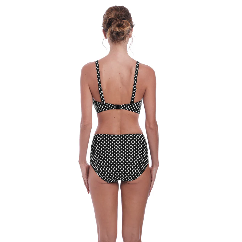 Santa Monica Plunge Bikini Top Black White - Fantasie Swim - Image 3