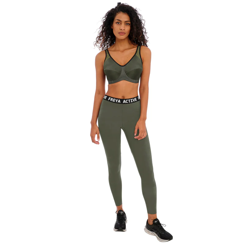 Core Sports Bra Underwired Khaki Green - Freya Active - Image 2
