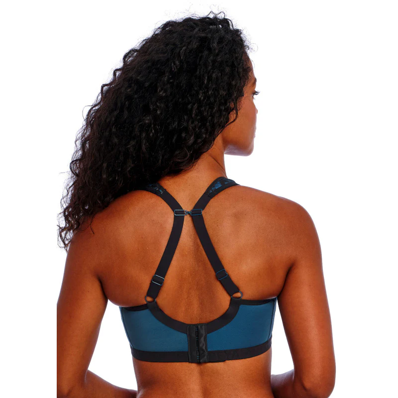 Freya Dynamic Soft Cup Sports Bra Midnight Blue Leopard Print - Image 4