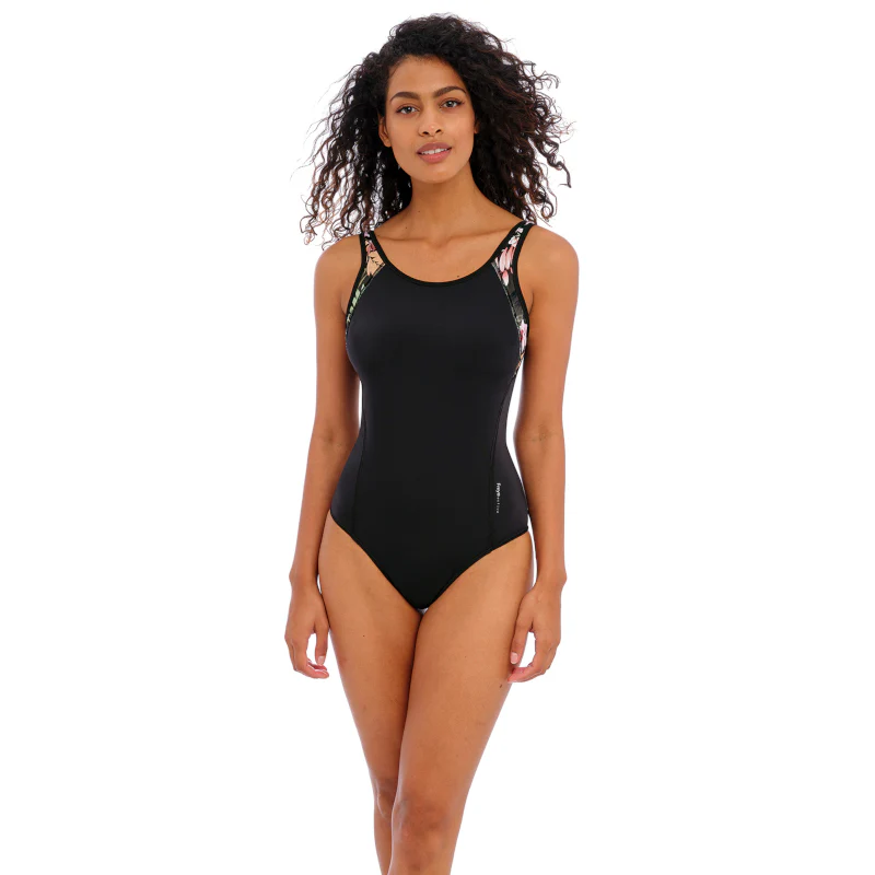 Freestyle One Piece Athletic Swimsuit Jungle Black - Freya Active - Image 2