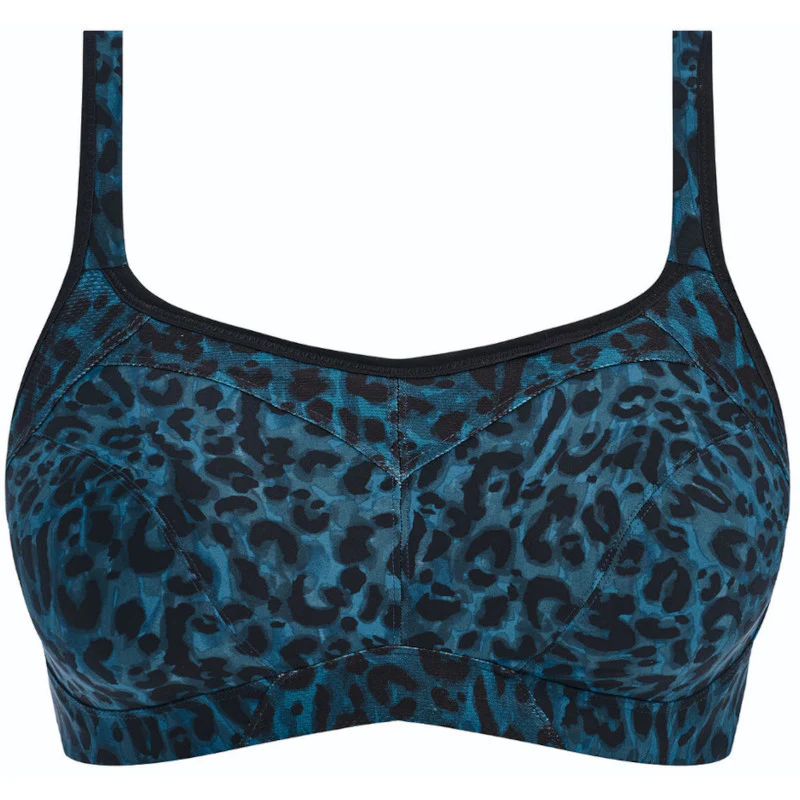 Freya High Octane Sports Bra Midnight Blue Leopard Print