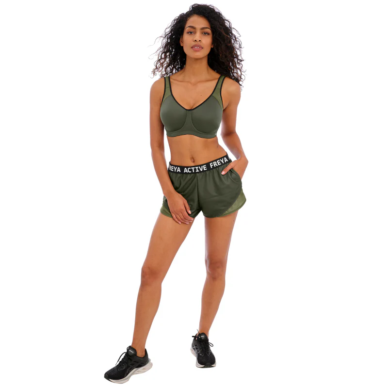 Sonic Moulded Sports Bra Khaki Green - Freya - Image 2