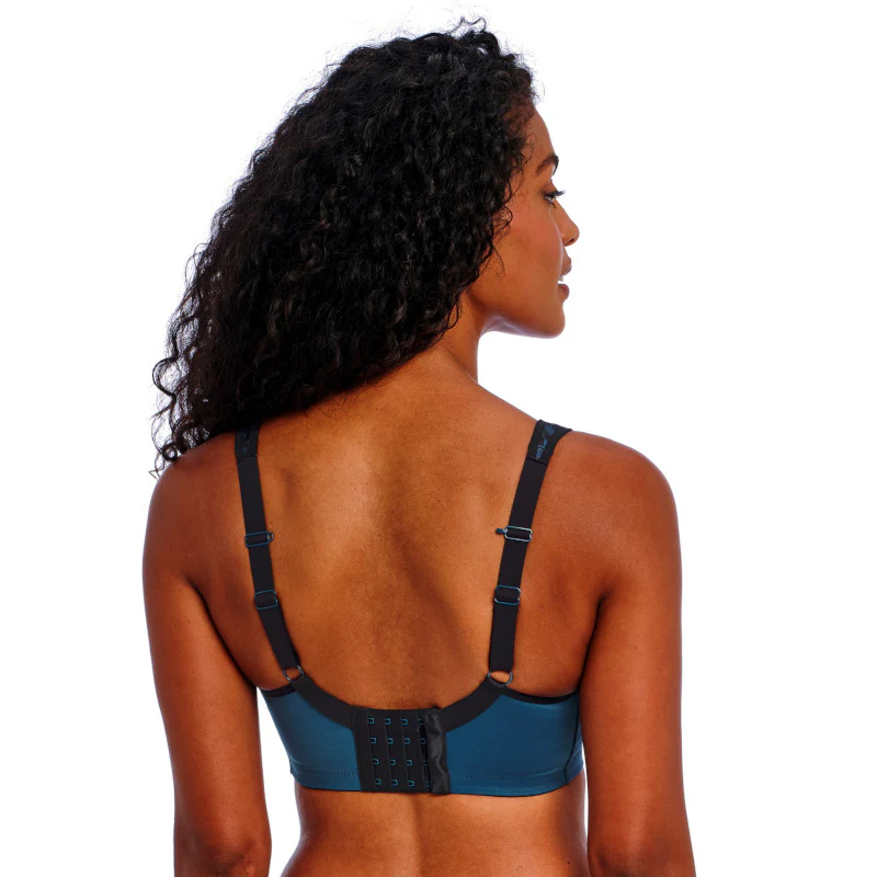 Freya Sonic Moulded Sports Bra Midnight Blue Leopard Print - Image 3