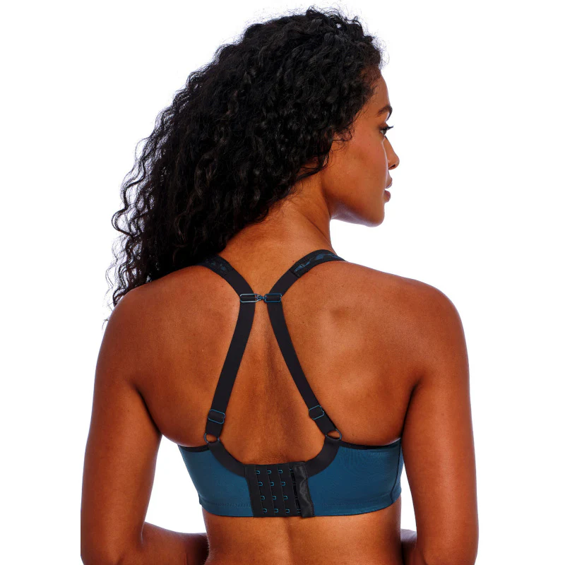Freya Sonic Moulded Sports Bra Midnight Blue Leopard Print - Image 4