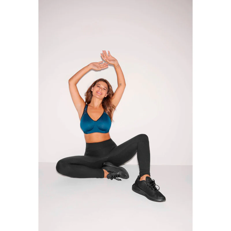 Freya Sonic Moulded Sports Bra Midnight Blue Leopard Print - Image 6