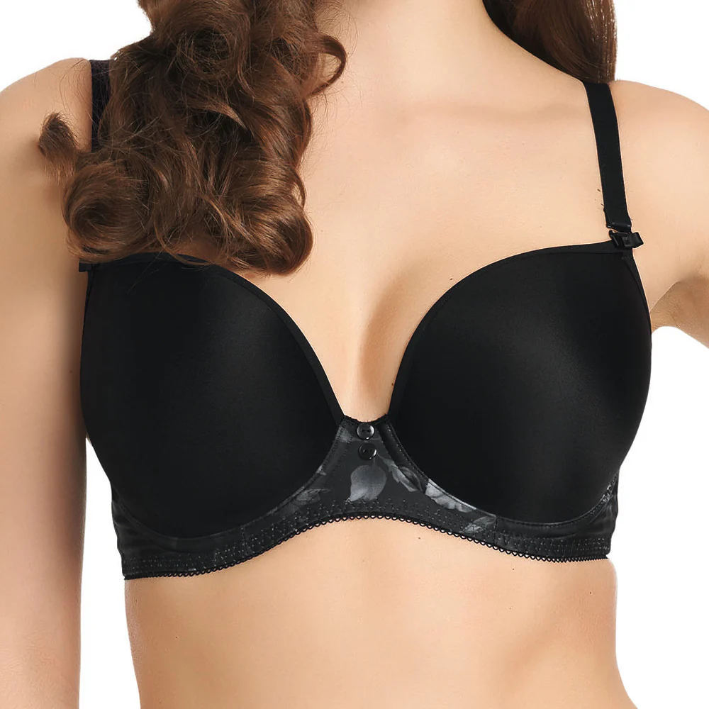 Deco Shape Black Moulded Multiway Bra - Freya