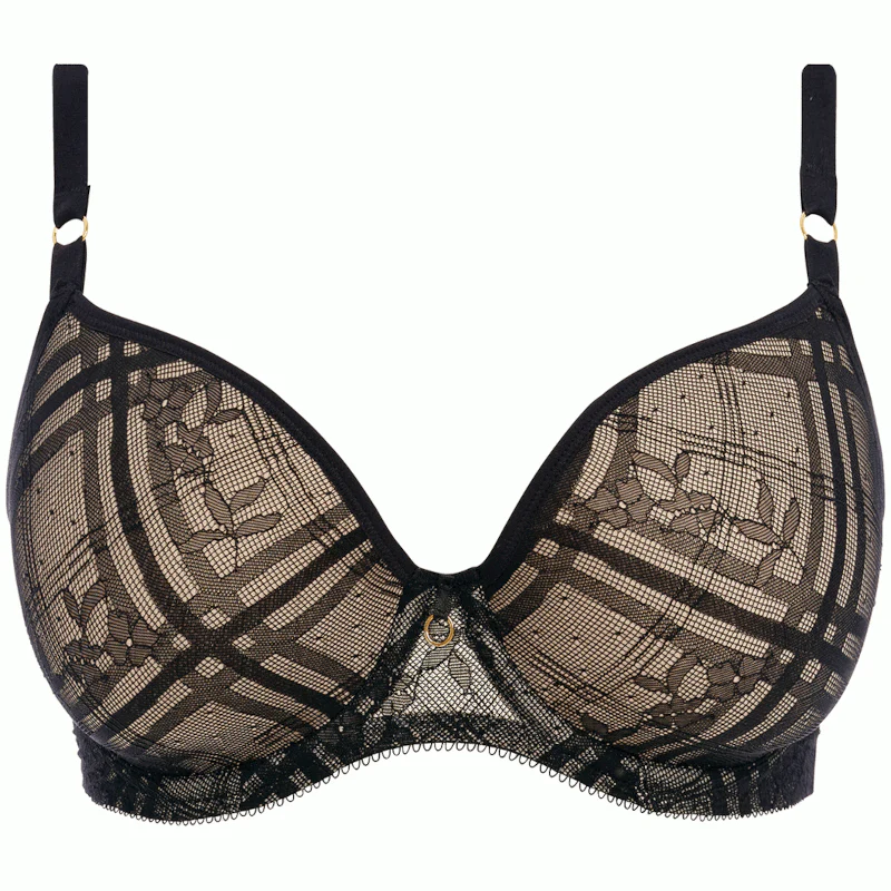 Fatale Moulded Plunge T-Shirt Bra Noir Black - Freya