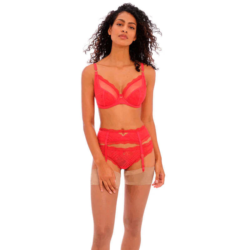 Fatale Suspender Garter Belt Chilli Red - Freya - Image 2