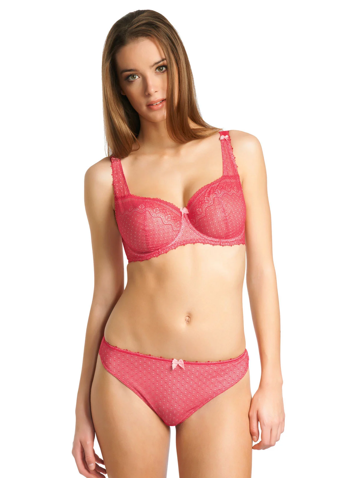 Gem Rouge Red Underwired Half Cup Bra - Freya - Image 2