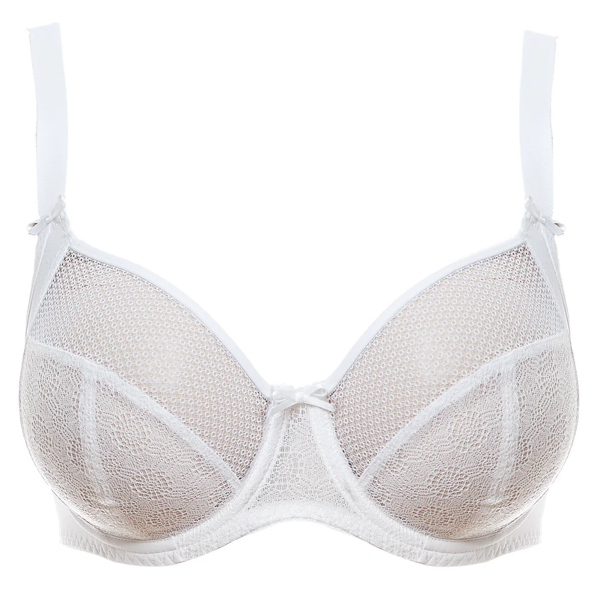 Hero White Side Support Plunge Balcony Bra - Freya