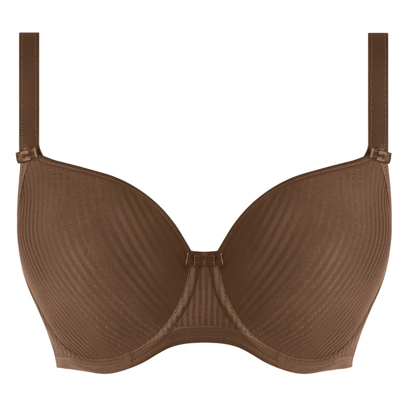 Idol Pin Stripe Balcony Bra Coffee Roast Brown  - Freya