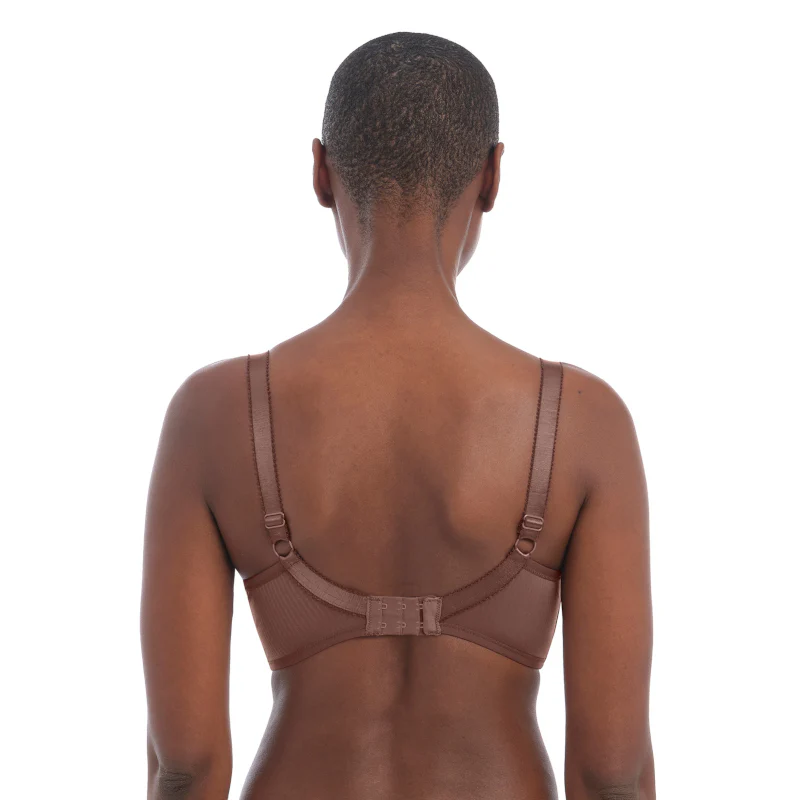 Idol Pin Stripe Balcony Bra Coffee Roast Brown  - Freya - Image 3