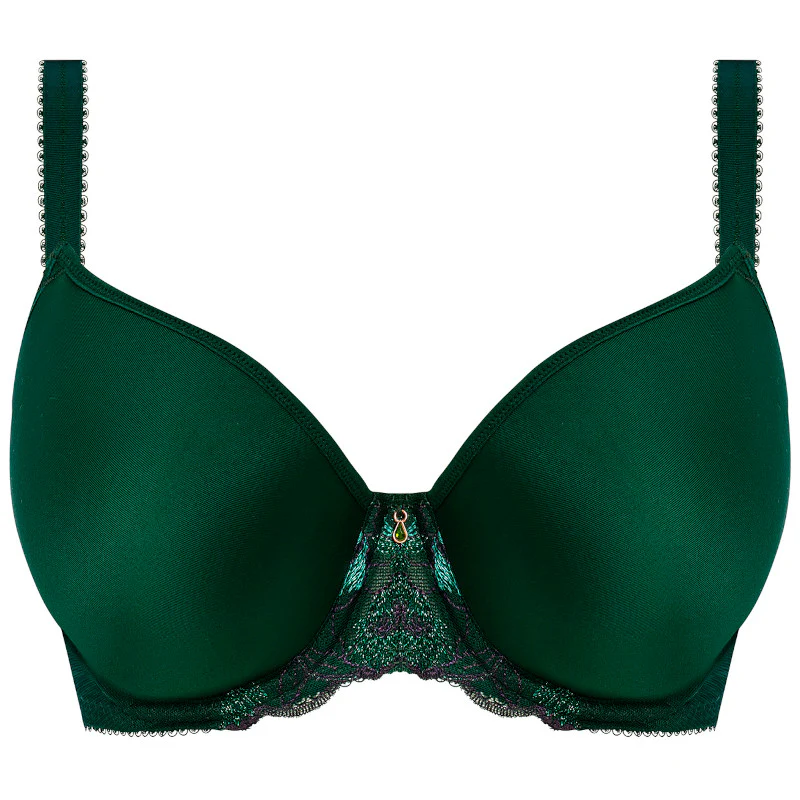 Loveland Moulded Plunge T-Shirt Bra Deep Emerald Green – Freya
