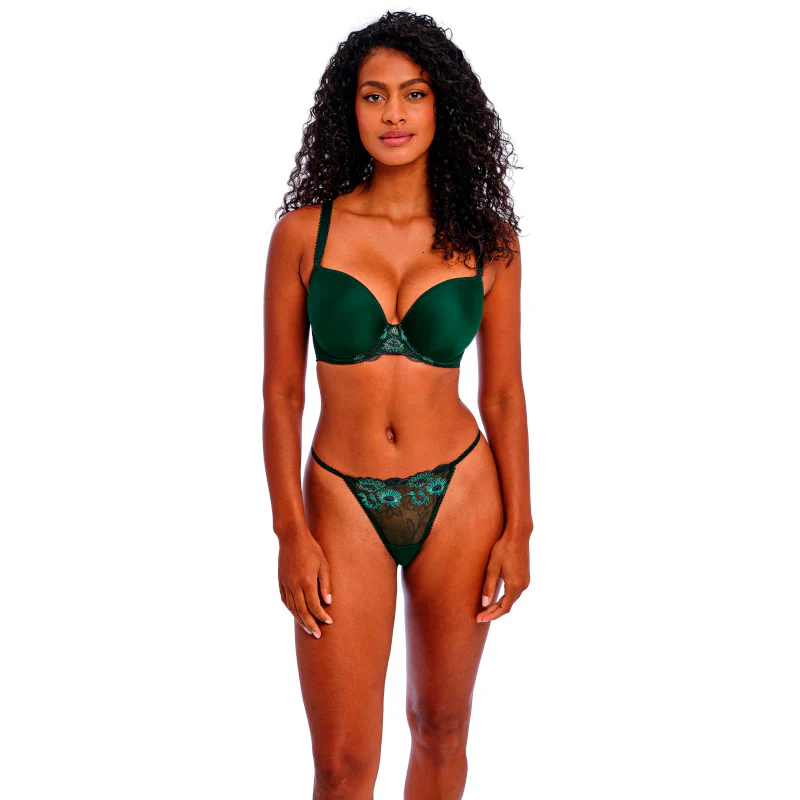 Loveland Moulded Plunge T-Shirt Bra Deep Emerald Green – Freya - Image 2