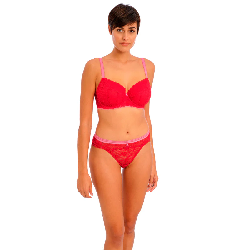 Offbeat Padded Half Cup Bra Chilli Red - Freya - Image 2